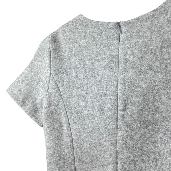 New Mcginn $295 Wool Blend Pocketed Cocktail Mini Dress Heathered Gray Size 4 - Picture 6 of 10